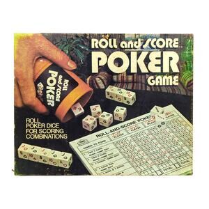 Vintage "Roll and Score Poker" Game by E.S. Lowe - 1977 Edition - Complete!
